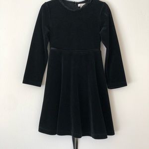 Maggie and Zoe Black Long-sleeve Velour Dress Sz 6